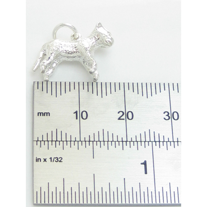 Sterling Silver Lamb Charm, Baby Animal Gift